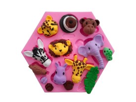 Molde silicona animales de la selva